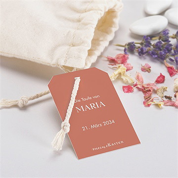 Geschenkbeutel Taufe Blumenmosaik - vue 2