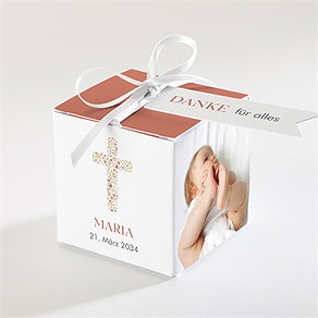 Geschenkbox Taufe blumenmosaik