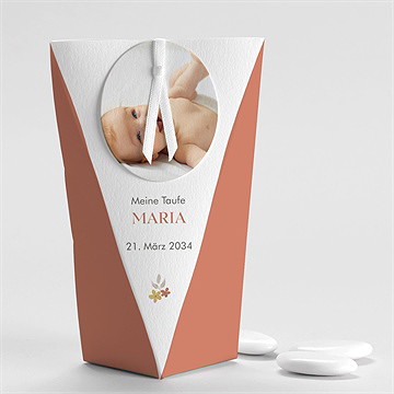 Geschenkbox Taufe blumenmosaik - schachtel