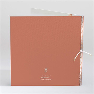 Einladung Taufe blumenmosaik - klappkarte - vue 3