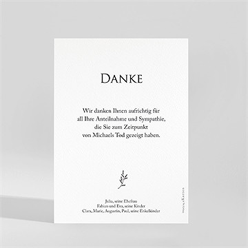 Trauerdanksagung Dankbarkeit - vue 2