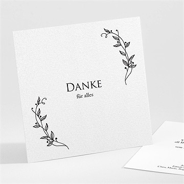 Trauerdanksagung Dankbarkeit - Quadrat