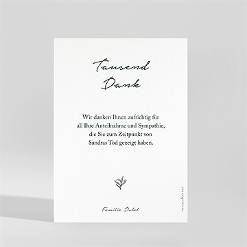 Trauerdanksagung Stille Hommage - vue 2