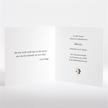 Trauerkarte aquarellblumen - vue 2