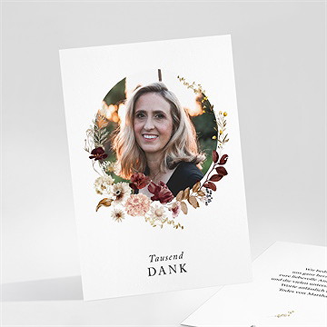 Trauerdanksagung Aquarellblumen