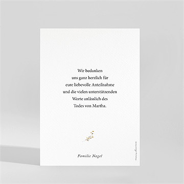 Trauerdanksagung Aquarellblumen - vue 2