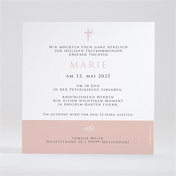 Einladung Kommunion andächtig - gold - vue 3