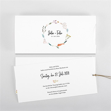 Hochzeitseinladung landkunst - quer - vue 3