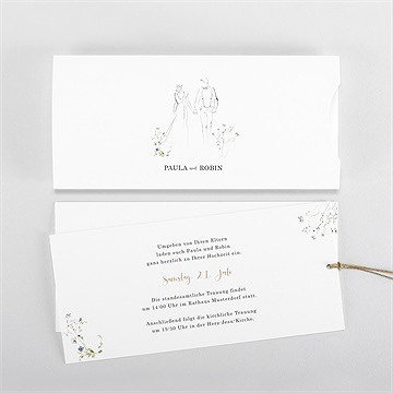 Hochzeitseinladung zu zweit - quer - vue 3
