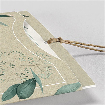 Hochzeitseinladung intime blätterwelt - quer - vue 2