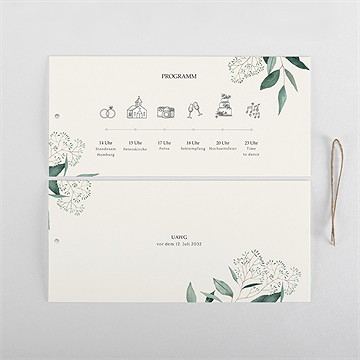 Hochzeitseinladung intime blätterwelt - quer - vue 5