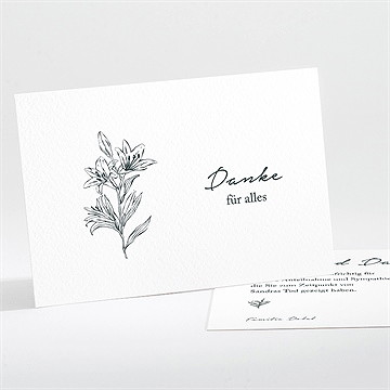 Trauerdanksagung Stille Hommage - Querformat