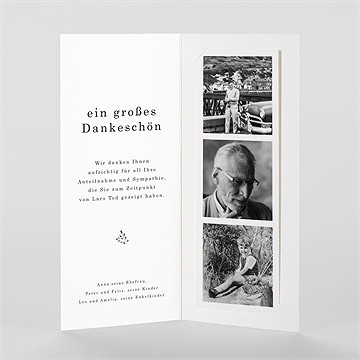 Trauerdanksagung filigraner blätterkanz - vue 2