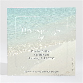 Save the Date Karte strandhochzeit