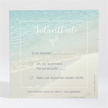 Antwortkarte Hochzeit strandhochzeit