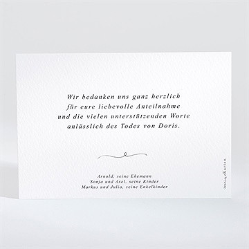 Trauerdanksagung Schöne Erinnerung - Quer - vue 2