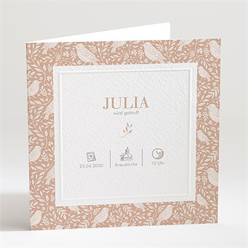 Einladung Taufe kleines vögelchen - prägung