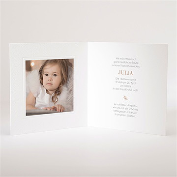 Einladung Taufe kleines vögelchen - prägung - vue 3