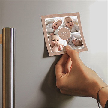 Dankeskarte Geburt unsere süßen kleinen - magnet - vue 2