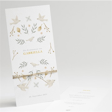 Menükarte Kommunion wahrhaftigkeit - prägung