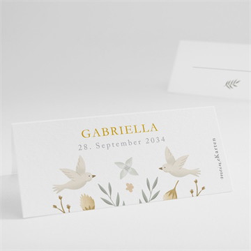 Tischkarte Kommunion wahrhaftigkeit - prägung