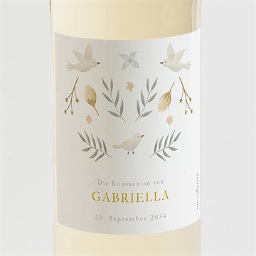 Flaschenetikett Kommunion Wahrhaftigkeit