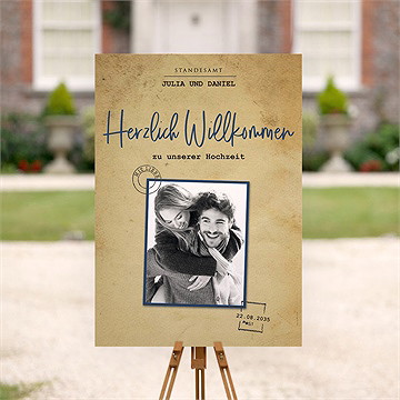 Willkommensschild Hochzeit Hochzeitstelegramm - vue 2