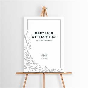 Willkommensschild Hochzeit schlicht & elegant