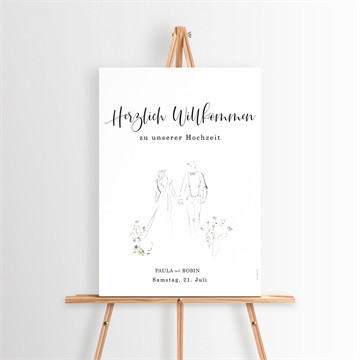 Willkommensschild Hochzeit zu zweit