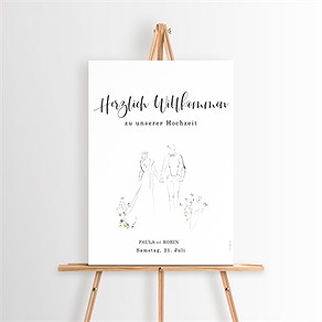 Willkommensschild Hochzeit zu zweit