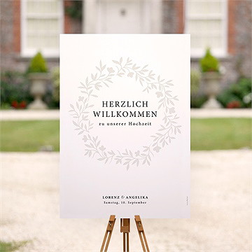 Willkommensschild Hochzeit Herrlich - vue 2