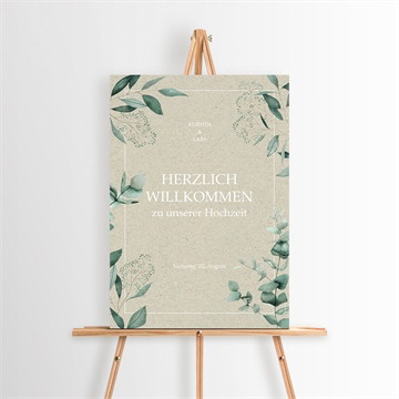 Willkommensschild Hochzeit Intime blätterwelt