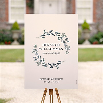 Willkommensschild Hochzeit Schöner Glanz - vue 2