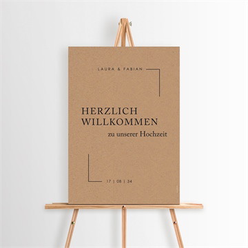 Willkommensschild Hochzeit verbunden