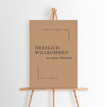 Willkommensschild Hochzeit Verbunden