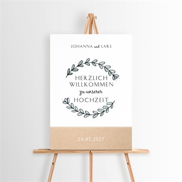 Willkommensschild Hochzeit perfekt geplant