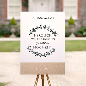 Willkommensschild Hochzeit Perfekt Geplant - vue 2
