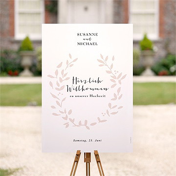 Willkommensschild Hochzeit Reine Eleganz - vue 2