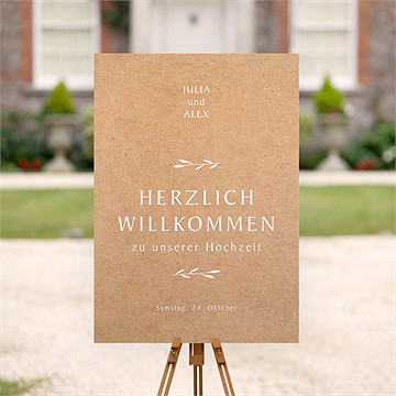 Willkommensschild Hochzeit Boheme Schick - vue 2