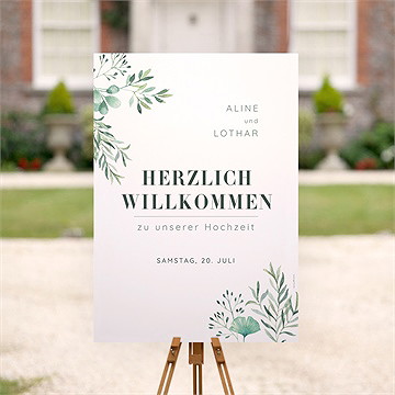 Willkommensschild Hochzeit Landluft - vue 2