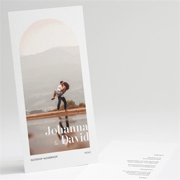 Menükarte Hochzeit trend