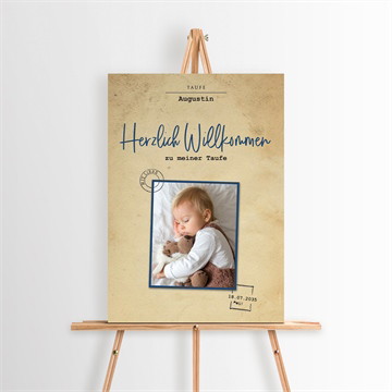 Willkommensschild Taufe telegramm zur taufe