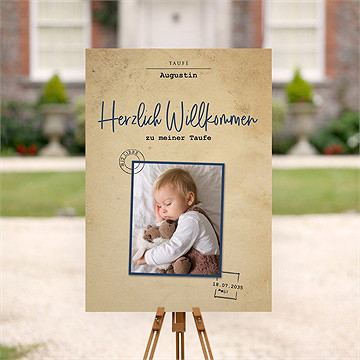 Willkommensschild Taufe Telegramm Zur Taufe - vue 2