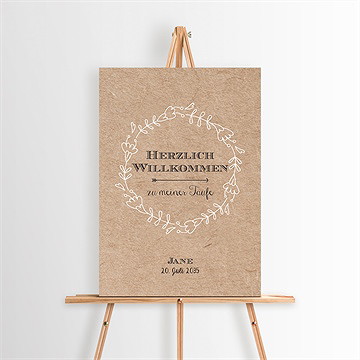 Willkommensschild Taufe Taufe In Kraftpapier