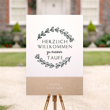 Willkommensschild Taufe kleines programm - vue 2