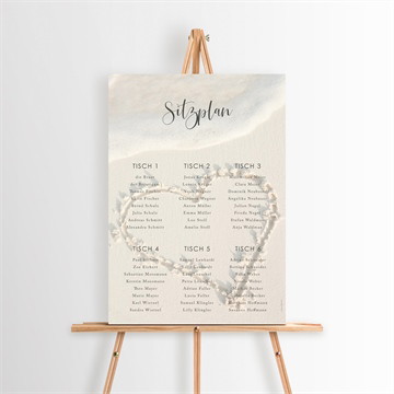 Sitzplan Hochzeit Strandliebe