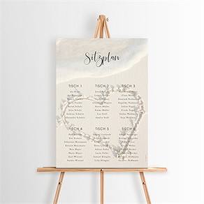Sitzplan Hochzeit strandliebe