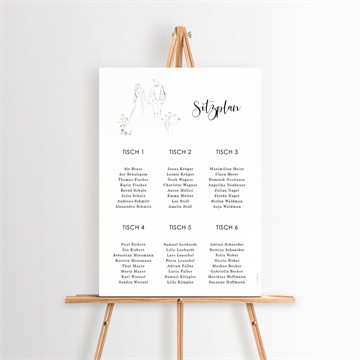 Sitzplan Hochzeit zu zweit