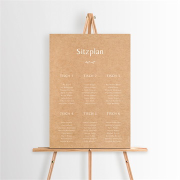 Sitzplan Hochzeit boheme schick