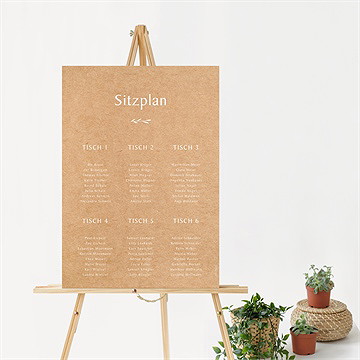 Sitzplan Hochzeit Boheme Schick - vue 2